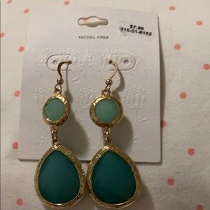 Green earrings